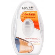 Губка-блеск для обуви SILVER с дозатором силикона антистатик, бесцветная, 6мл, Турция, 6 мл