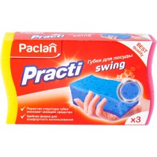 Купить Губка для посуды PACLAN Practi Swing Арт. 409160, 3шт, Россия, 3 шт в Ленте