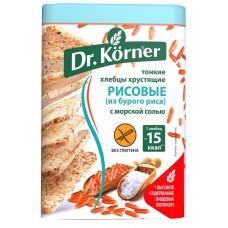 Хлебцы DR KORNER Рисовые с морской солью, Россия, 100 г