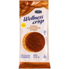 Хлебцы рисовые BONFOUR WELLNESS Crisp в шоколадной глазури, 65г, Россия, 65 г