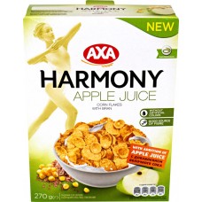 Хлопья кукурузные AXA Harmony с отрубями и яблочным соком, 270г, Украина, 270 г
