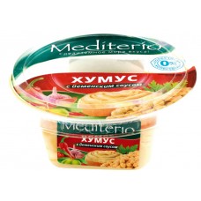 Купить Хумус MEDITERIO с Йеменским соусом, 180г, Россия, 180 г в Ленте