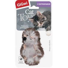 Купить Игрушка для кошек GIGWI Ежик с погремушкой, ткань, Китай, 1 шт в Ленте