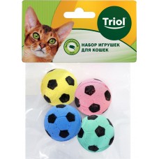 Игрушка для кошек TRIOL Мяч зефирный, 4шт, Китай