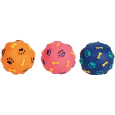 Игрушка для собак BEEZTEES Мячик с отпечатками лап и косточек, 8см, Китай