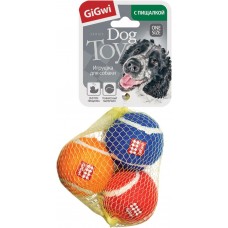 Игрушка для собак GIGWI Мяч с пищалкой маленький, 3шт, Китай, 3 шт