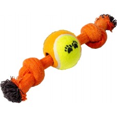 Игрушка для собак TRIOL Веревка-канат 2 узла и мяч, 240мм, Китай