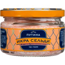 Икра сельди ПУТИНА в соусе со вкусом копченого лосося, 180г, Россия, 180 г