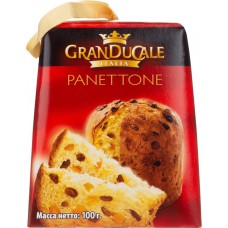 Купить Изделие сдобное хлебобулочное Кулич GRANDUCALE Панеттоне с изюмом и цукатами, Италия, 100 г в Ленте
