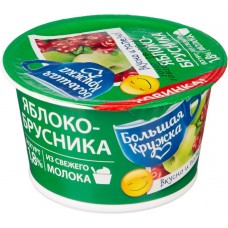 Йогурт БОЛЬШАЯ КРУЖКА Яблоко, брусника 1,8%, без змж, 160г, Россия, 160 г