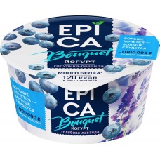 Купить Йогурт EPICA BOUQUET Голубика и экстракт лаванды 4,8%, без змж, 130г, Россия, 130 г в Ленте