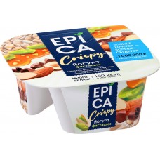 Йогурт EPICA CRISPY Фисташки, семена подсолнечника, темный шоколад 10,5%, без змж, 140г, Россия, 140 г