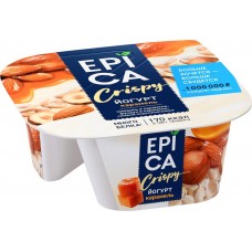 Купить Йогурт EPICA CRISPY Карамель, семена подсолнечника, орехи 10,2%, без змж, 140г, Россия, 140 г в Ленте