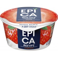 Йогурт EPICA с клубникой 4,8%, без змж, 130г, Россия, 130 г