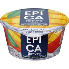 Йогурт EPICA с манго и семенами чиа 5%, без змж, 130г, Россия, 130 г