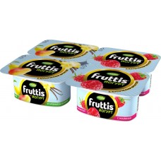 Купить Йогурт FRUTTIS Малина/Груша и ваниль 3%, без змж, 110г, Россия, 110 г в Ленте