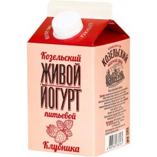 Йогурт КОЗЕЛЬСКОЕ МОЛОКО фруктовый клубника 2,5% п/п без змж, Россия, 450 г