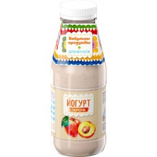 Йогурт питьевой БАБУЛИНЫ ПРОДУКТЫ Персик 1,5%, без змж, 400г, Россия, 400 г