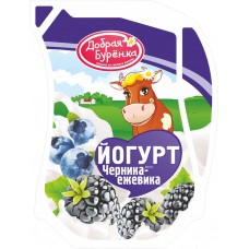 Йогурт питьевой ДОБРАЯ БУРЕНКА Черника 2,5%, без змж, 900г, Россия, 900 г