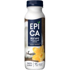 Купить Йогурт питьевой EPICA с кокосом и ванилью 3,6%, без змж, 290г, Россия, 290 г в Ленте