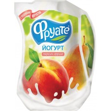 Йогурт питьевой ФРУАТЕ Персик, груша 1,5%, без змж, 950г, Россия, 950 г