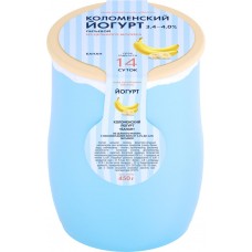 Йогурт питьевой КОЛОМЕНСКОЕ Банан 3,4–4%, без змж, 450г, Россия, 450 г