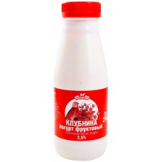 Йогурт питьевой КРАСМОЛ Клубника 2,5%, без змж, 290мл, Россия, 290 мл