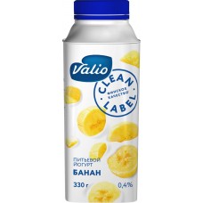 Йогурт питьевой VALIO Банан 0,4%, без змж, 330г, Россия, 330 г