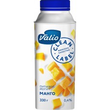 Йогурт питьевой VALIO Манго 0,4%, без змж, 330г, Россия, 330 г