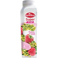 Йогурт питьевой ВКУСНОТЕЕВО Super Малина и зеленые злаки 1,3%, без змж, 320г, Россия, 320 г