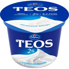 Йогурт TEOS Греческий 2%, без змж, 250г, Беларусь, 250 г