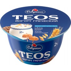 Купить Йогурт TEOS Греческий Злаки с клетчаткой льна 2%, без змж, 140г, Беларусь, 140 г в Ленте
