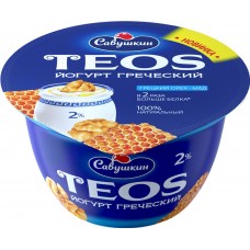 Купить Йогурт TEOS Грецкий орех и мед 2%, без змж, 140г, Беларусь, 140 г в Ленте