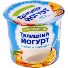 Йогурт термостатный ТАЛИЦКИЙ Персик и маракуйя 3%, без змж, 125г, Россия, 125 г