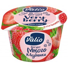 Купить Йогурт VALIO Клубника 2,6%, без змж, 180г, Россия, 180 г в Ленте