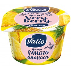 Купить Йогурт VALIO с ананасом 2,6% без змж, Россия, 180 г в Ленте