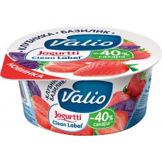 Йогурт VALIO с клубникой и базиликом 2,9%, Россия, 120 г