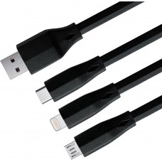 Кабель GAL 6560 USB A – 8-pin/Тype-C/micro USB, 1м, Китай