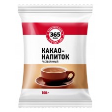 Купить Какао-напиток 365 ДНЕЙ растворимый м/у, Россия, 100 г в Ленте