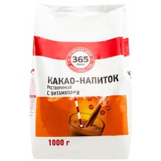 Какао-напиток 365 ДНЕЙ с витаминами растворимый, 1000г, Россия, 1000 г