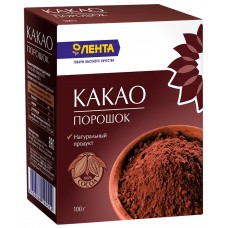 Какао-порошок ЛЕНТА натуральный, 100г, Россия, 100 г