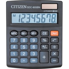 Калькулятор CITIZEN настольный SDC 8 разрядов,двойное питание,102х131х18мм,черн. 065150, Китай