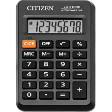 Калькулятор карманный CITIZEN 8 разрядов, черный, 6,9х11,4х1,4см Арт. LC-310NR, Китай