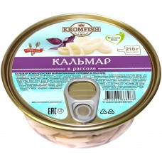 Купить Кальмар маринованный KROMFISH в рассоле, 210г, Россия, 210 г в Ленте