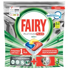 Капсулы для посудомоечной машины FAIRY Platinum Plus All in 1 Лимон, 84шт, Бельгия, 84 шт