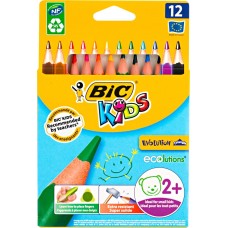 Карандаши цветные BIC Kids ECOlutions Evolution Triangle Коробка x12 829735, Франция