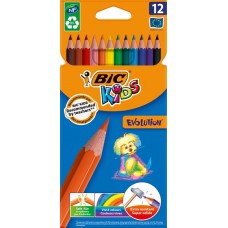 Карандаши цветные BIC Kids Evolution ECOlutions 12 цветов Арт. 829029, Франция