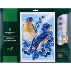 Картина по номерам GREENWICH LINE Весенние птицы А3, с акриловыми красками Арт. КК_27767, Россия