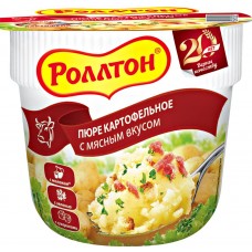 Купить Картофельное пюре РОЛЛТОН с мясным вкусом, 40г, Россия, 40 г в Ленте