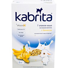 Купить Каша мультизлаковая KABRITA 7 злаков с бананом, на козьем молочке, с 6 месяцев, 180г, Нидерланды, 180 г в Ленте